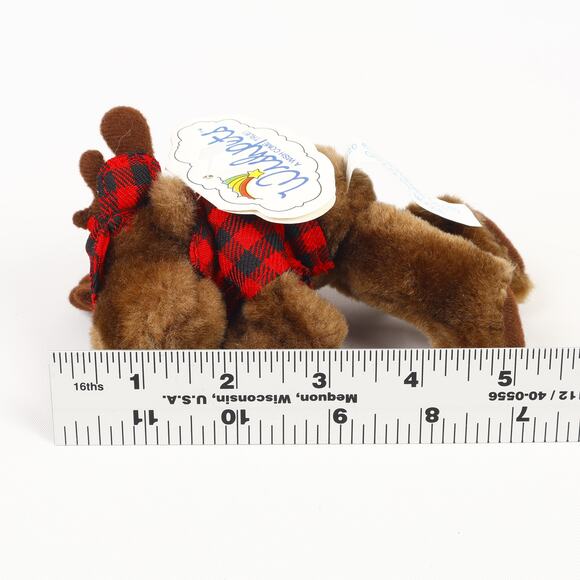 Vtg 1999 Wishpets Chocolate Moose 6'' Stuffed Mini Plush & Hang Tag - Picture 2 of 11